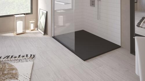 Receveur de Douche résine de synthèse Nola noir 80x120